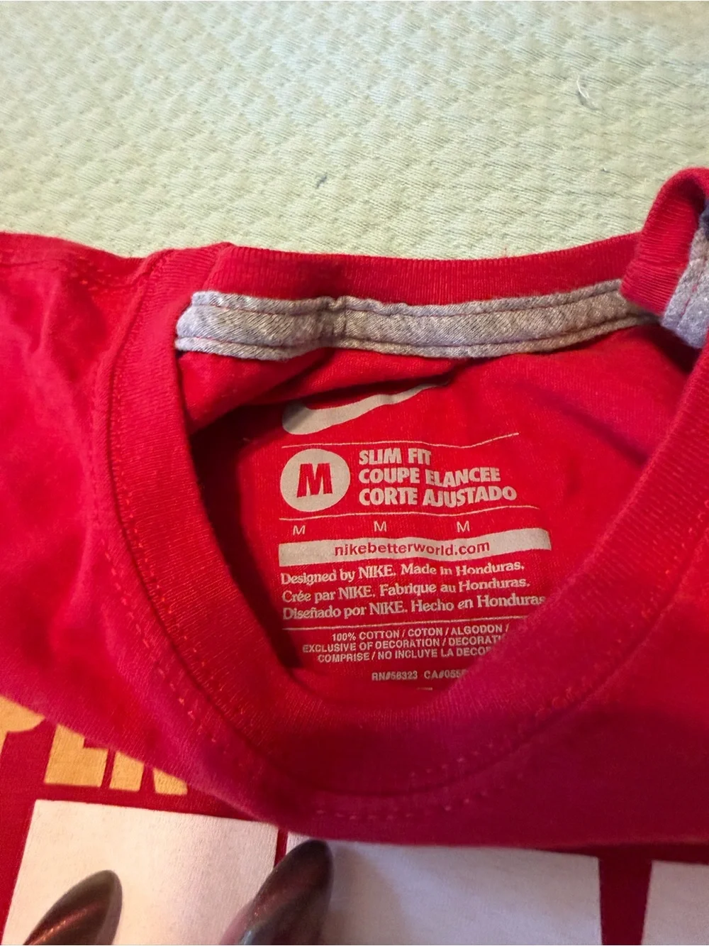 Nike Red Short-Sleeve Graphic 49er Tee with Gold Accents Medium